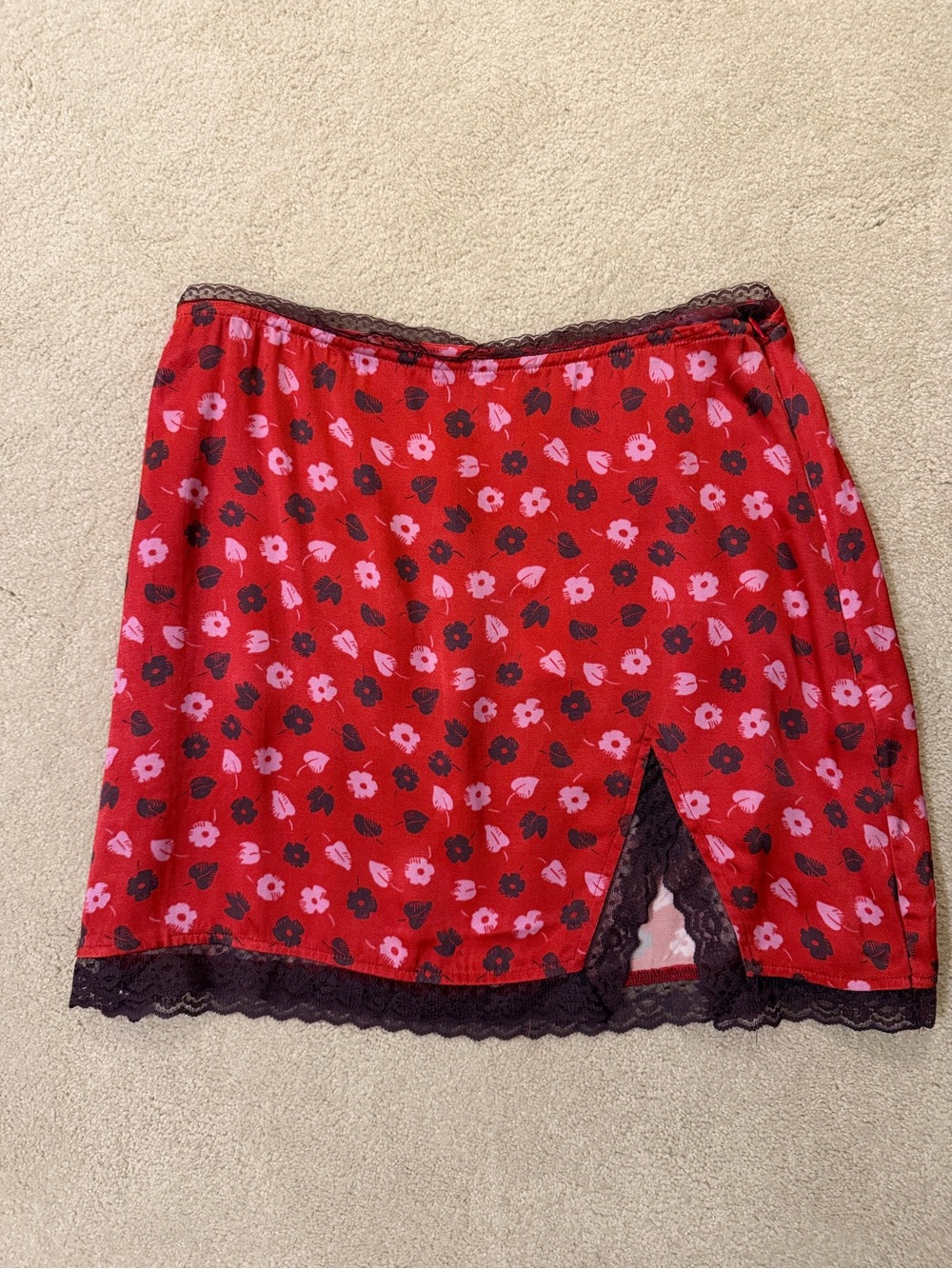 New with tags Anthropologie Maeve red mini skirt